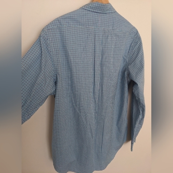 Ralph Lauren Men's blue and purple plaid cotton button down | size L - Picture 7 of 8